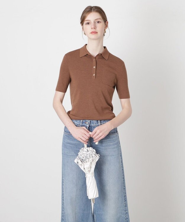 MOONBAT 【一級遮光/晴雨兼用/遮熱/UV】PAUL&JOE ACCESSOIRES(ポール & ジョー)晴雨兼用日傘 クリザンテームワンポイントフリル オフホワイト