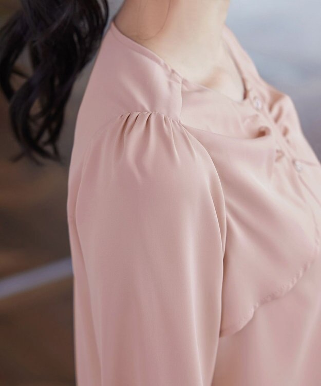 Tiaclasse L リボン風ブラウス ピンク