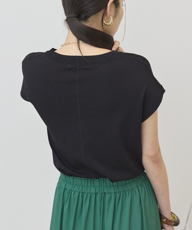 AMERICAN HOLIC フレンチスリーブニットプルオーバー Black