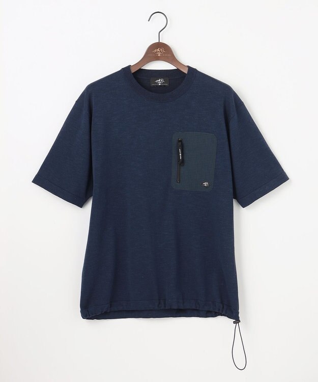 JOSEPH ABBOUD MOUNTAIN 【サステイナブル】オーガニックコットンアセテート ニットＴシャツ ネイビー系