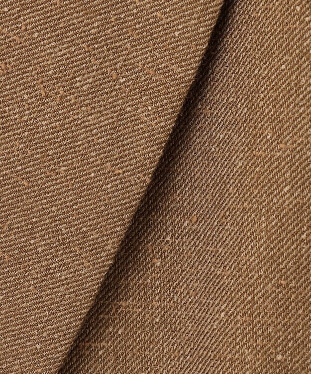 自由区 S 【SHIHOさん着用】シルクネップツイード ジャケット ダークキャメル