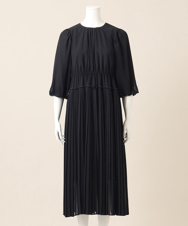 23区 【APPLAUDIR】シフォンジョーゼット ドレス ブラック系