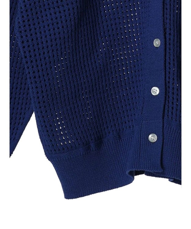 AMERICAN HOLIC ２ＷＡＹメッシュ編みニットカーディガン Blue