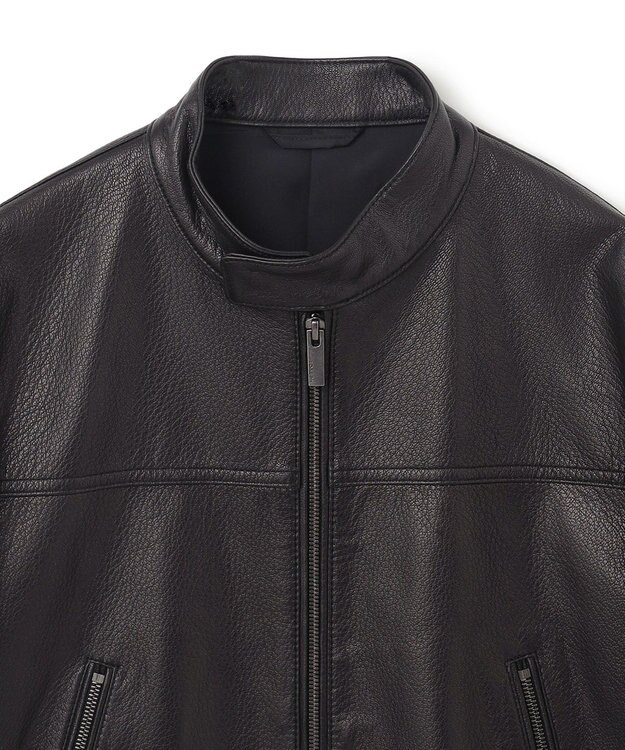 JOSEPH HOMME <WEB限定>ライトゴートシュリンクレザー　シングルライダース ブラック系