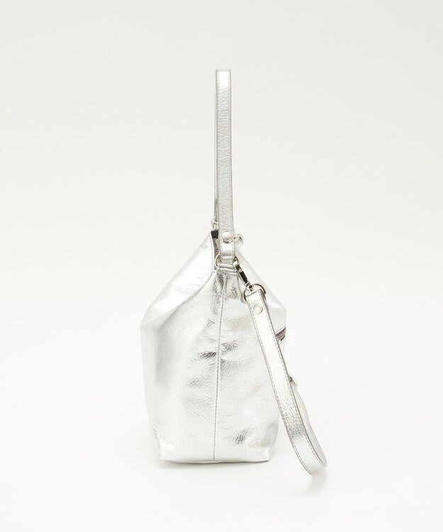 russet ソフトレザーシンプルショルダーバッグ【silver】(CE-1462) Silver