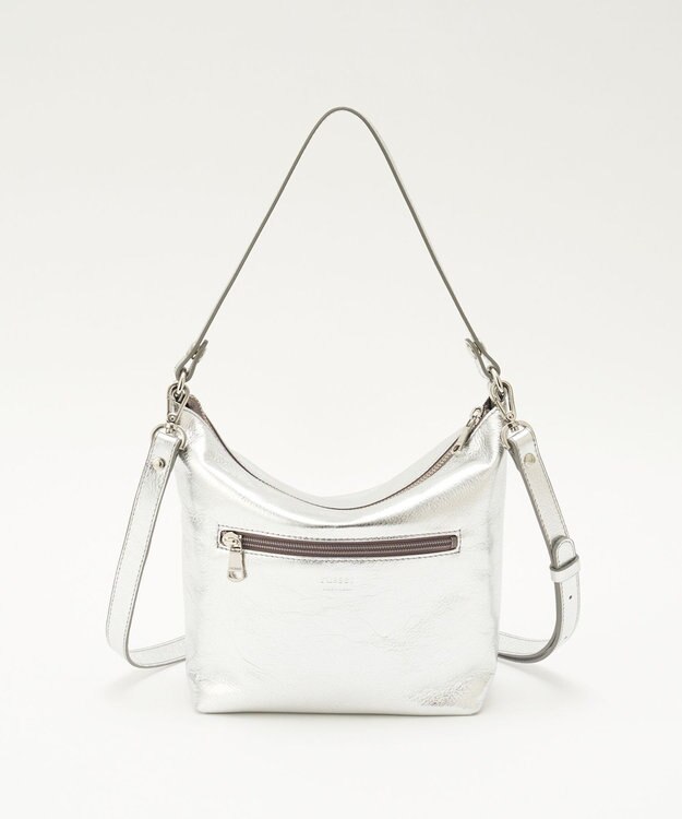 russet ソフトレザーシンプルショルダーバッグ【silver】(CE-1462) Silver