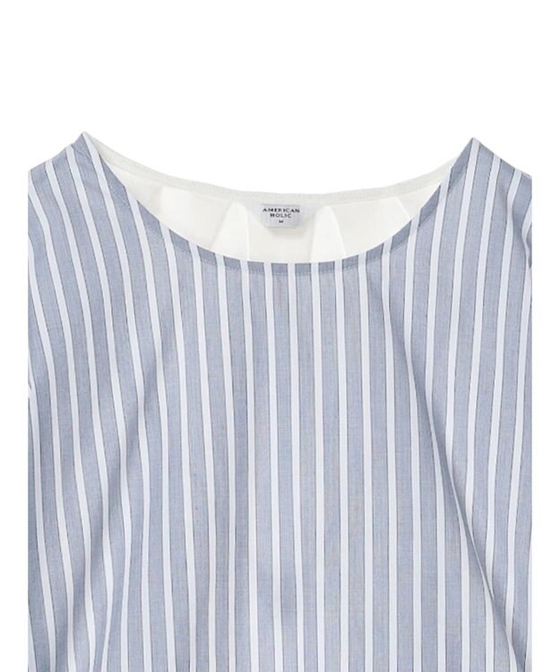 AMERICAN HOLIC 異素材バックタックドッキングプルオーバー Stripe