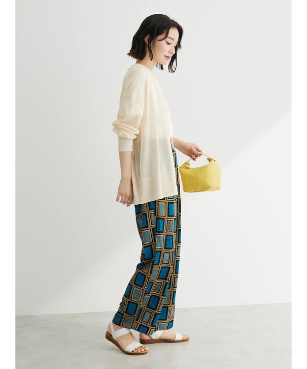 Green Parks フィラメントラメシアーカーディガン Off White