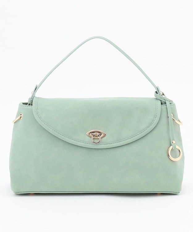 組曲 スエードライク トップハンドルバッグ ピスタチオ系