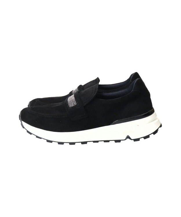 INTER-CHAUSSURES 【BUSSOLA】ローファースニーカー ブラックスウェード