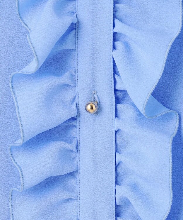 BEIGE， 【WEB限定・S-size】STOW / フリルブラウス Sax