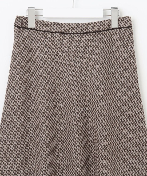 J.PRESS LADIES S T/W 千鳥 ツイード フレアー スカート ブラウン系3