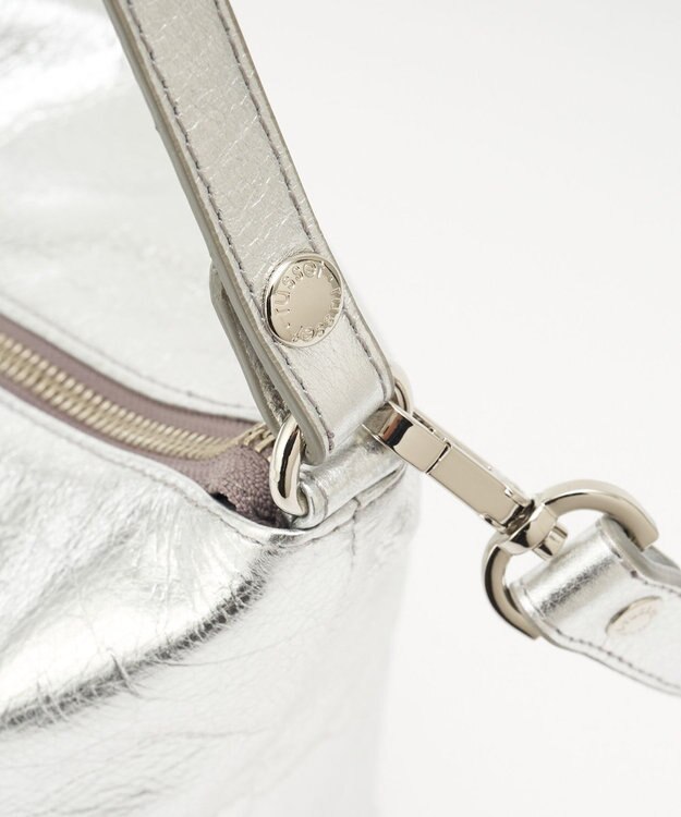 russet ソフトレザーシンプルショルダーバッグ【silver】(CE-1462) Silver