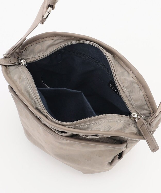 Y'SACCS ドットジャガードポシェット ライトグレー