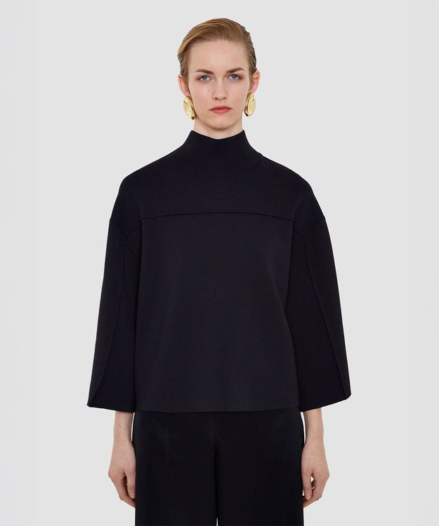 JOSEPH コンパクトミラノ　ニットトップ Black