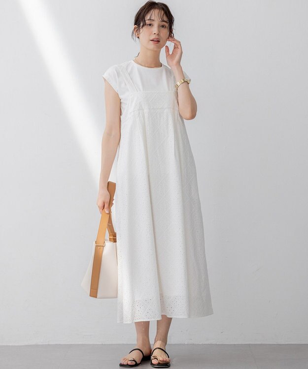 組曲 エンブロイダリーサック ワンピース アイボリー系