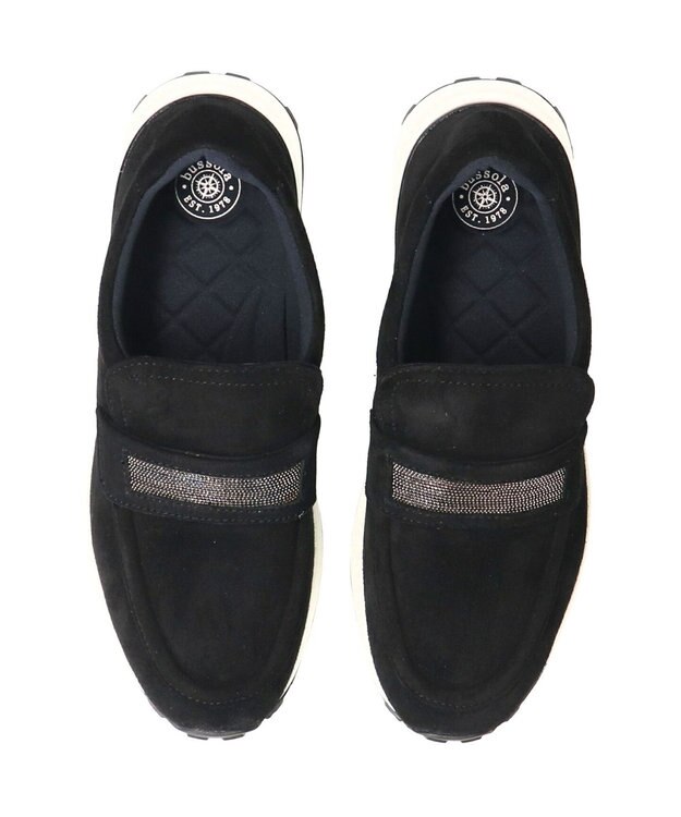 INTER-CHAUSSURES 【BUSSOLA】ローファースニーカー ブラックスウェード