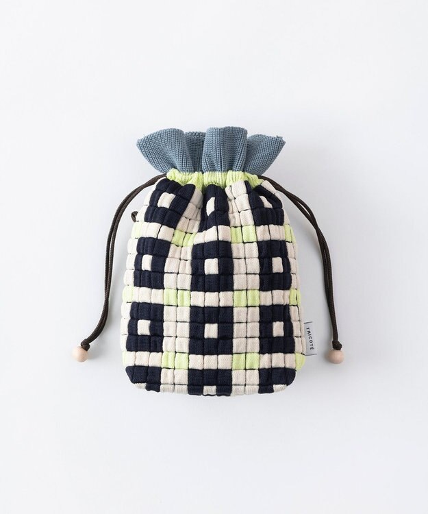 TRICOTE ピクセルタイルポーチバッグ 80IVORY