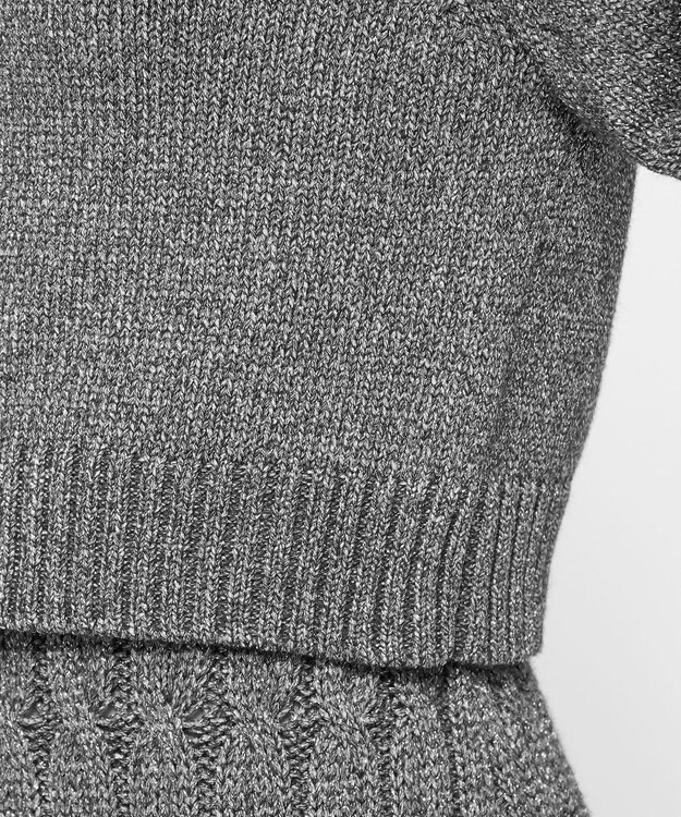 uncrave グロッシー ニット カーディガン（uncrave WHITE） メタルブラック