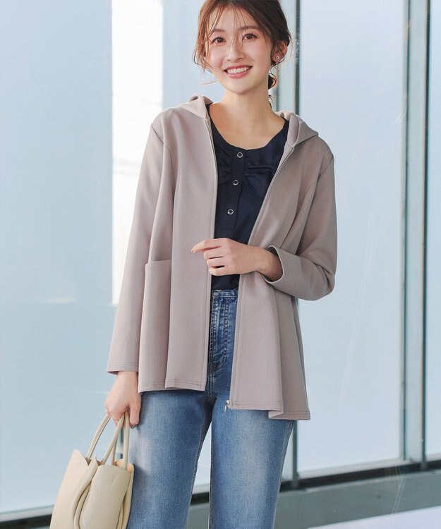 Tiaclasse L リボン風ブラウス ネイビー