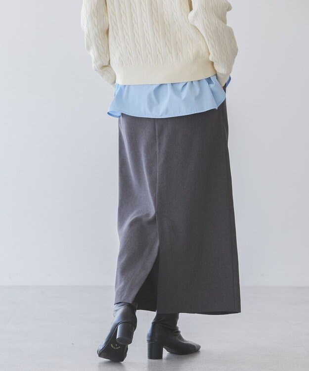 AMERICAN HOLIC イージーケアスリットタイトスカート Gray Mixture
