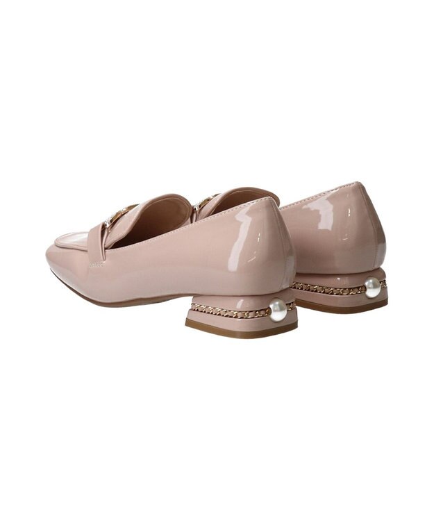 Bridget Birkin 【Bridget Birkin】パールヒールビジューバックルローファー ベージュエナメル