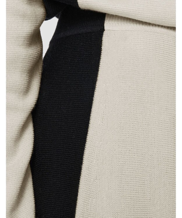 JOSEPH 【洗える】バイカラー　Aラインスカート Quail/Black