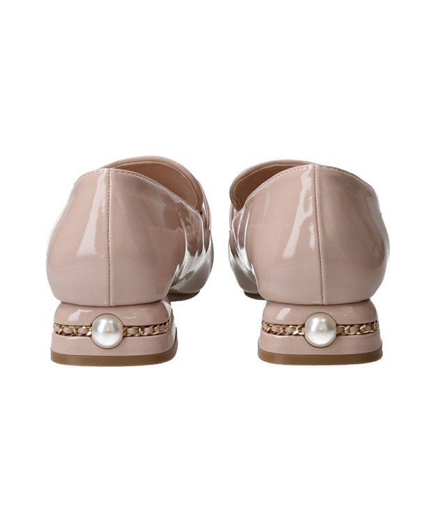 Bridget Birkin 【Bridget Birkin】パールヒールビジューバックルローファー ベージュエナメル