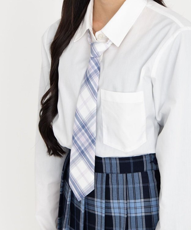 WEGO 【SCHOOLITEM】　チェックスクールネクタイ ホワイトチェック2