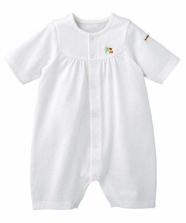 MIKI HOUSE HOT BISCUITS 【50-60cm】 天竺素材 ワンポイント プレオール 白