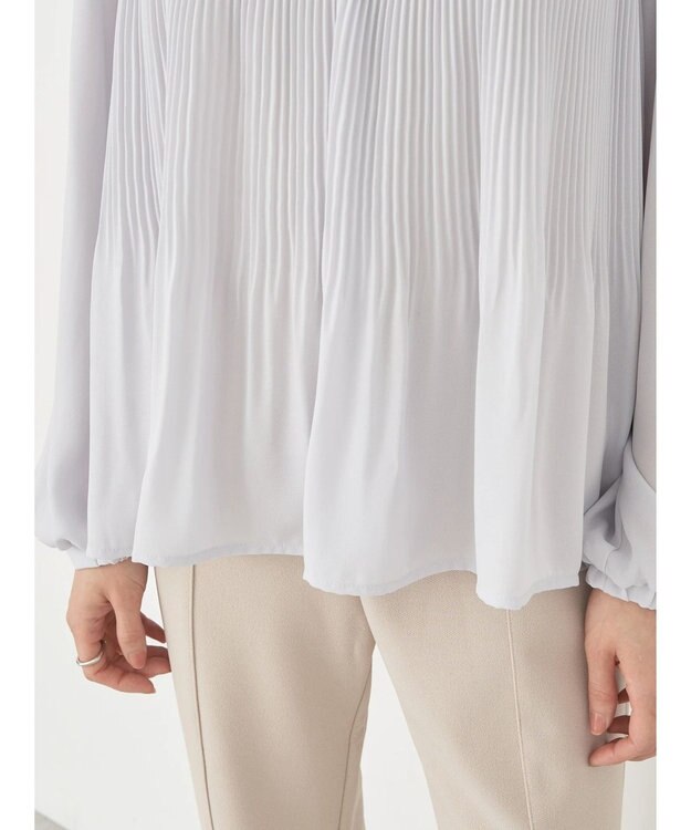 earth music&ecology レースプリーツブラウス Off White