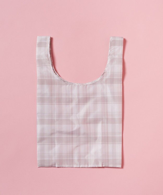 Maison de FLEUR チェックプリントエコバッグ Beige