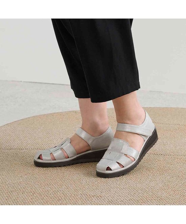 MODE ET JACOMO <D'ICI>ボリュームソールグルカサンダル シルバー
