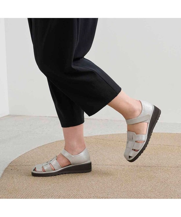 MODE ET JACOMO <D'ICI>ボリュームソールグルカサンダル シルバー