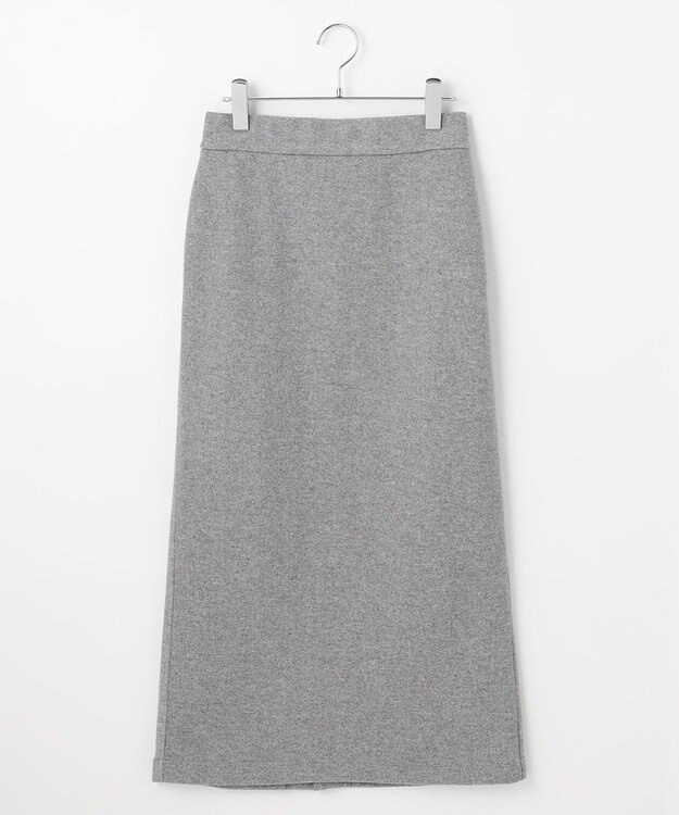 #Newans 【洗濯機可能/セットアップ】ナローシルエットエアリースカート トップグレー