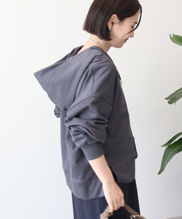 AMERICAN HOLIC スキッパー裏毛パーカー Charcoal Gray