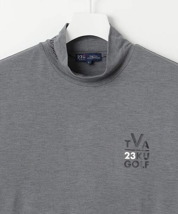 23区GOLF 定番あたたかインナー【MEN】エニワイズ無地 カットソー ライトグレー系