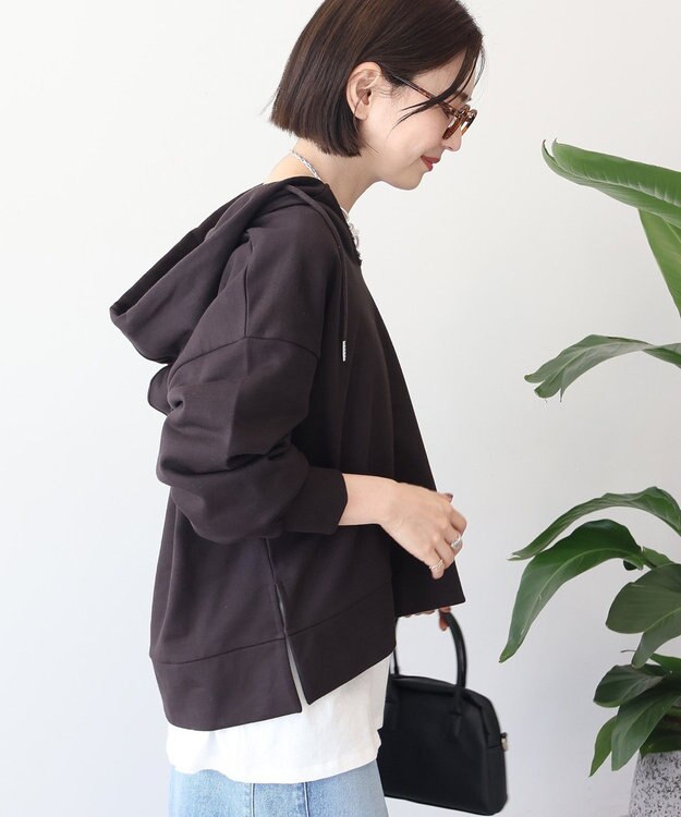 AMERICAN HOLIC スキッパー裏毛パーカー Brown