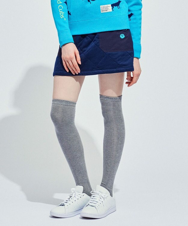 PW CIRCULUS 【裏地付き/防寒】【WOMEN】キルティングスカート ネイビー系