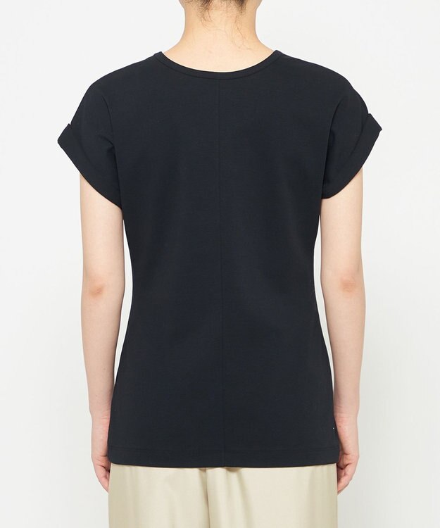 uncrave ダブルフェイスジャージー 2WAYスリットトップス ブラック