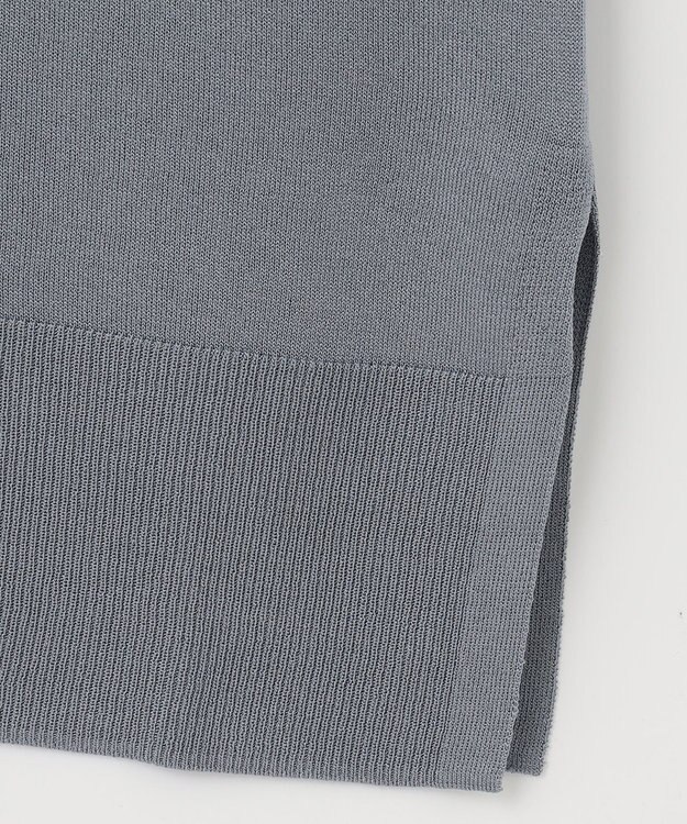 J.PRESS LADIES 【洗える】 シルキーレーヨンストレッチ Ｖネック カーディガン ダルブルー系