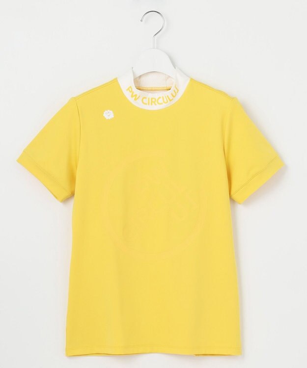 PW CIRCULUS 【UVカット / 吸水速乾 / 伸縮性抜群】【WOMEN】バックメッシュ切り替えモックT ゴルフウェア レディース イエロー系