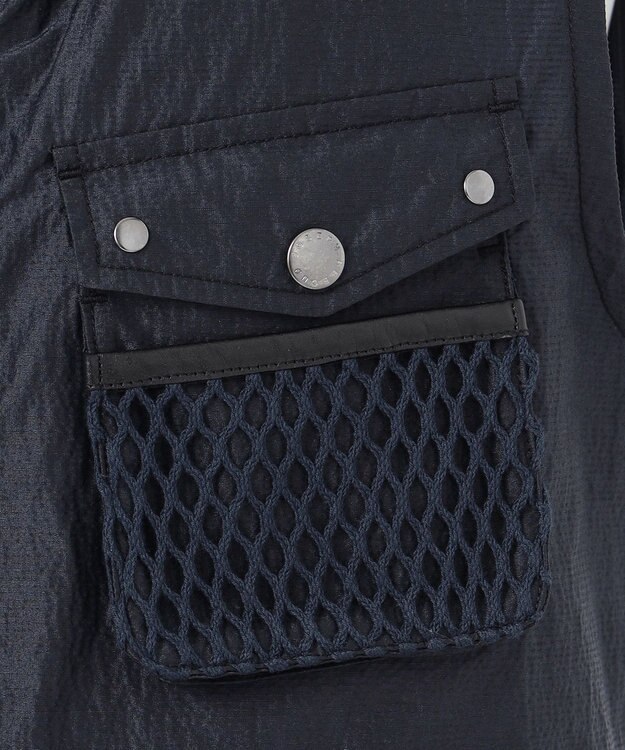 JOSEPH ABBOUD MOUNTAIN リップルサッカー ネイビー系