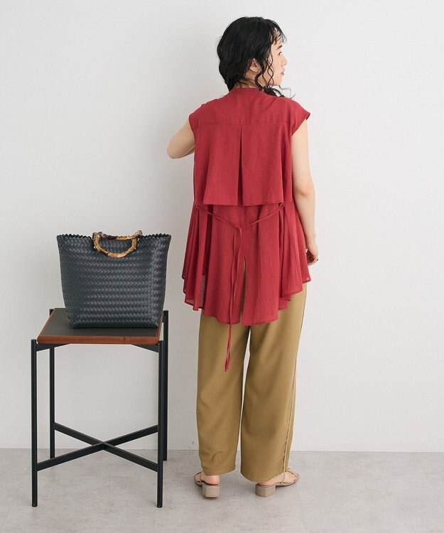 CRAFT STANDARD BOUTIQUE ヴィンテージボイルバックデザインブラウス Red