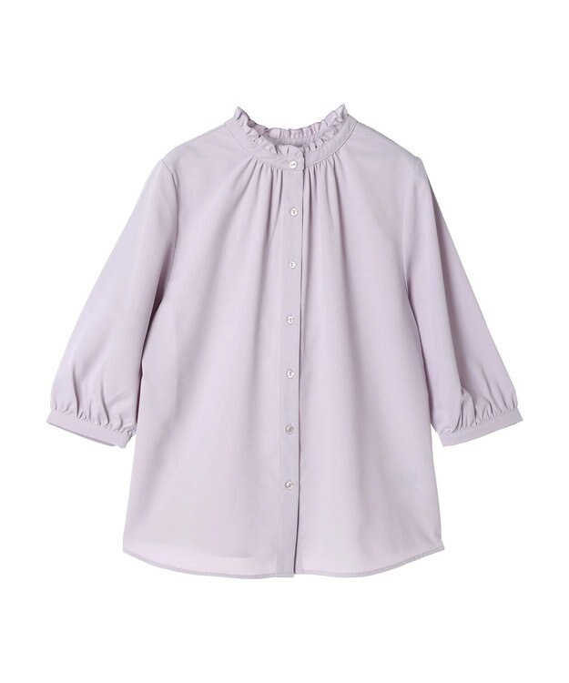 earth music&ecology ２ｗａｙフリル７分袖ブラウス Light Pink