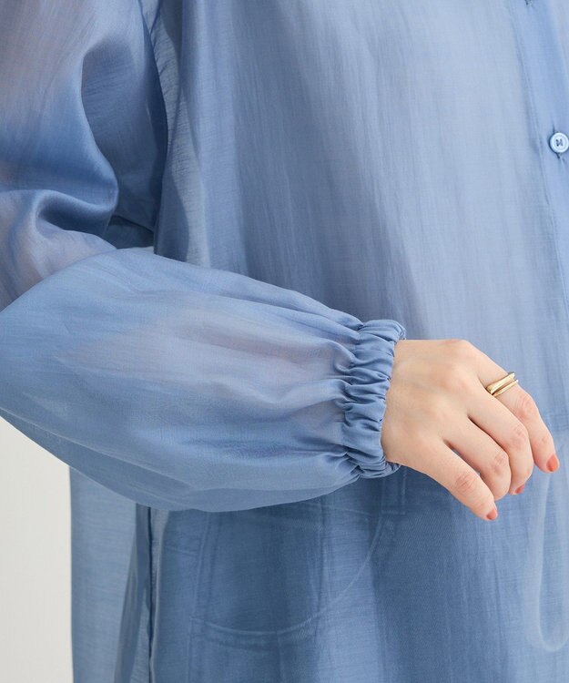 Green Parks 【WEB限定】ＳＥＴ２点フリルビスチェ＋シャツチュニックⅡ Blue