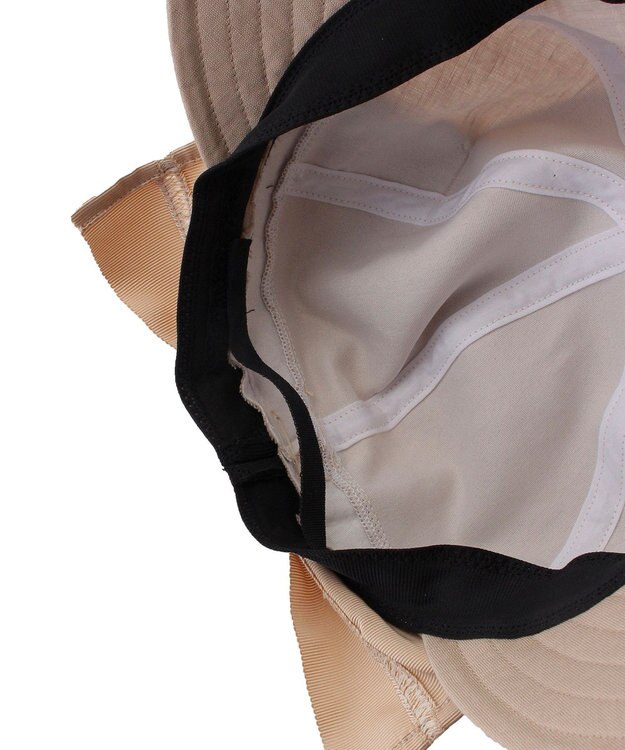 MOONBAT 【遮光100％/遮熱/UV】HIROKO KOSHINO(ヒロコ コシノ)遮光 リボンジョッキー 帽子 ゆったりMサイズ 手洗い可能/サイズ調整可能 ベージュ