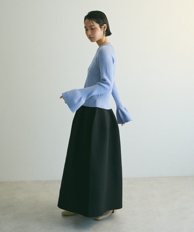 Green Parks armonia．袖フレアニットプルオーバー Blue