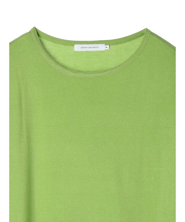 AMERICAN HOLIC 前振りニットフレンチスリーブプルオーバー Light Green