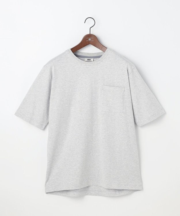 JOSEPH ABBOUD 【滑らかな肌触り】ダイヤロゴバックプリント Tシャツ ライトグレー系